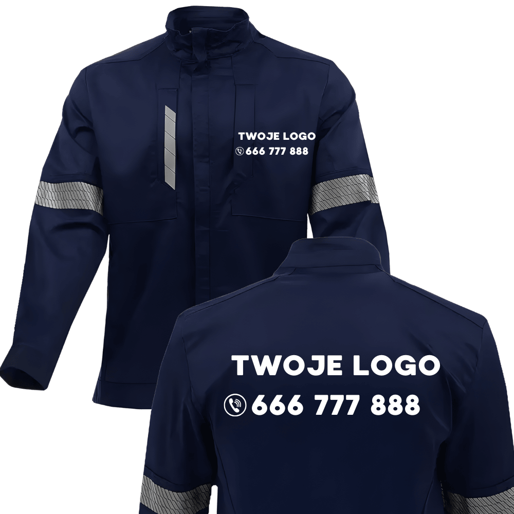 Bluza robocza ESD Piorun Flex z nadrukiem — EN 1149-5, EN 61340-5-1, elastyczna z włóknem węglowym