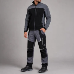 Ubranie robocze elastyczne — komplet spodnie bawełniane Cottonflex + polar roboczy Comfort Plus 350 g/m²