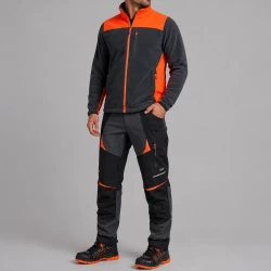 Ubranie robocze elastyczne — komplet spodnie bawełniane Cottonflex + polar roboczy Comfort Plus 350 g/m²