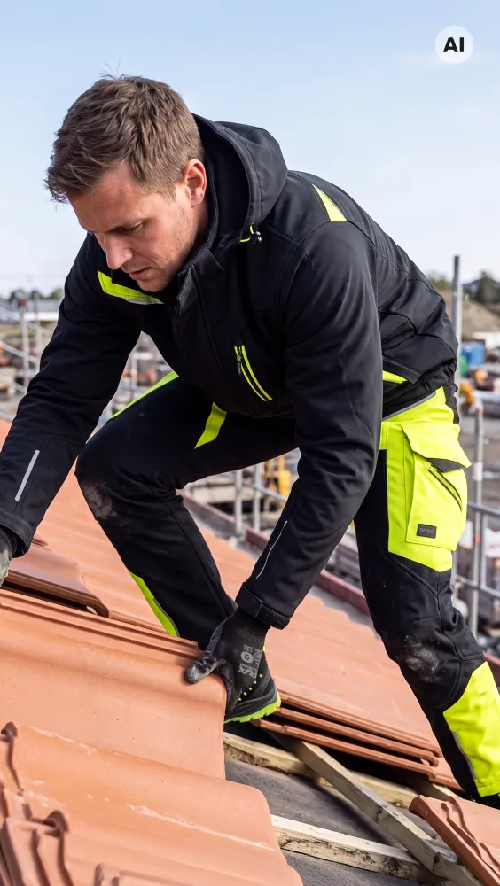Ubranie robocze wiatroszczelne na wiosnę i jesień — komplet kurtka softshell Comfort Plus + spodnie softshell Comfort Winter
