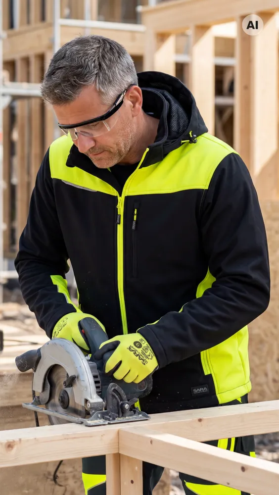 Ubranie robocze wiatroszczelne na wiosnę i jesień — komplet kurtka softshell Comfort Plus + spodnie softshell Comfort Winter