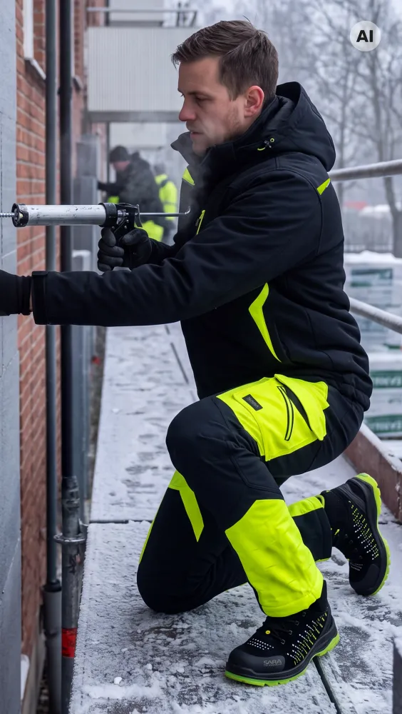 Ubranie robocze wiatroszczelne na wiosnę i jesień — komplet kurtka softshell Comfort Plus + spodnie softshell Comfort Winter