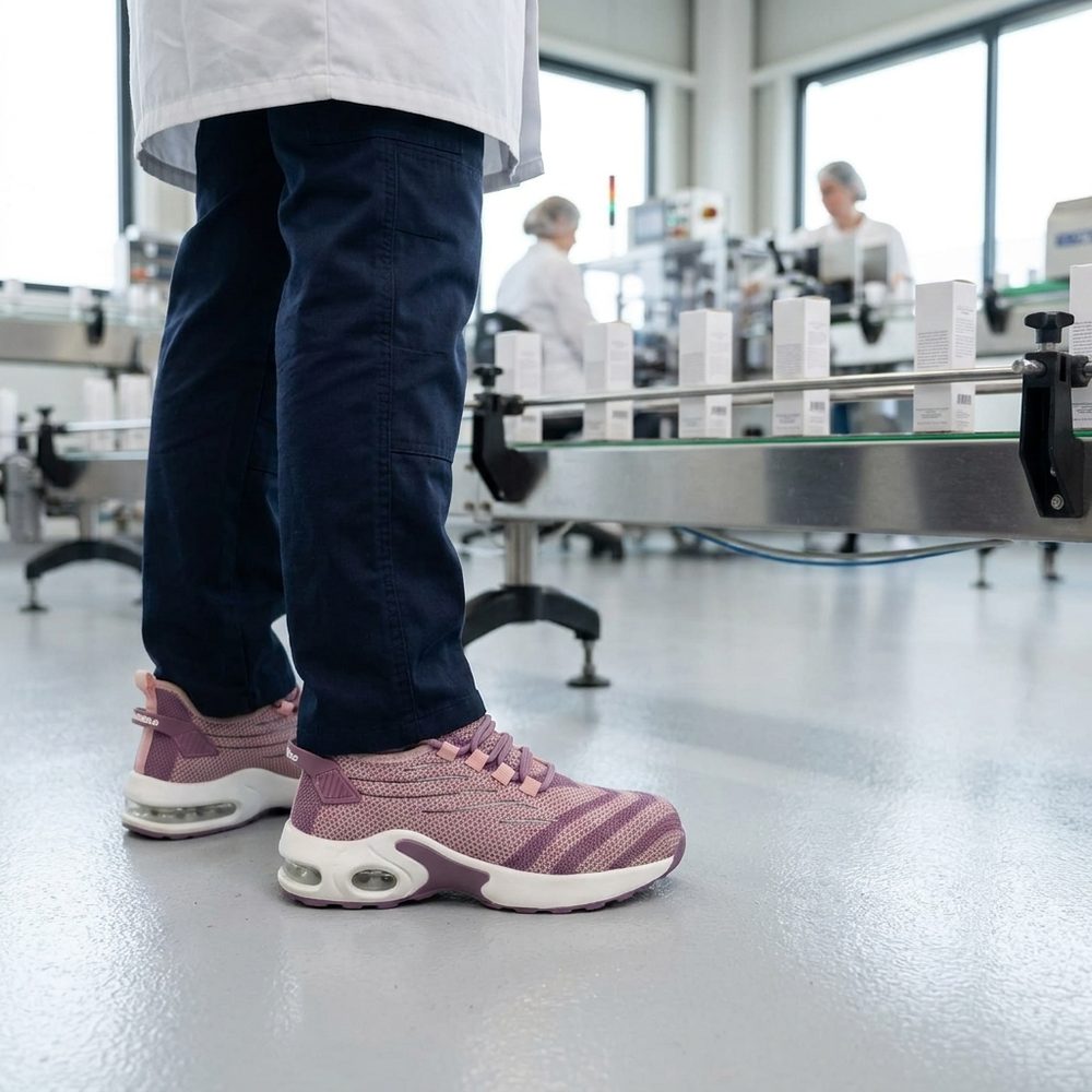 Półbuty robocze damskie Urgent 250 S1 różowe — lekkie, oddychające, podnosek kompozytowy