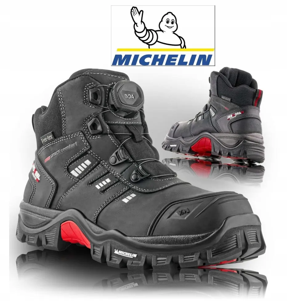 Trzewiki robocze zimowe VM Michelin Buffalo S3 SRC HRO WR CI z BOA — wodoodporne, skóra crazy horse