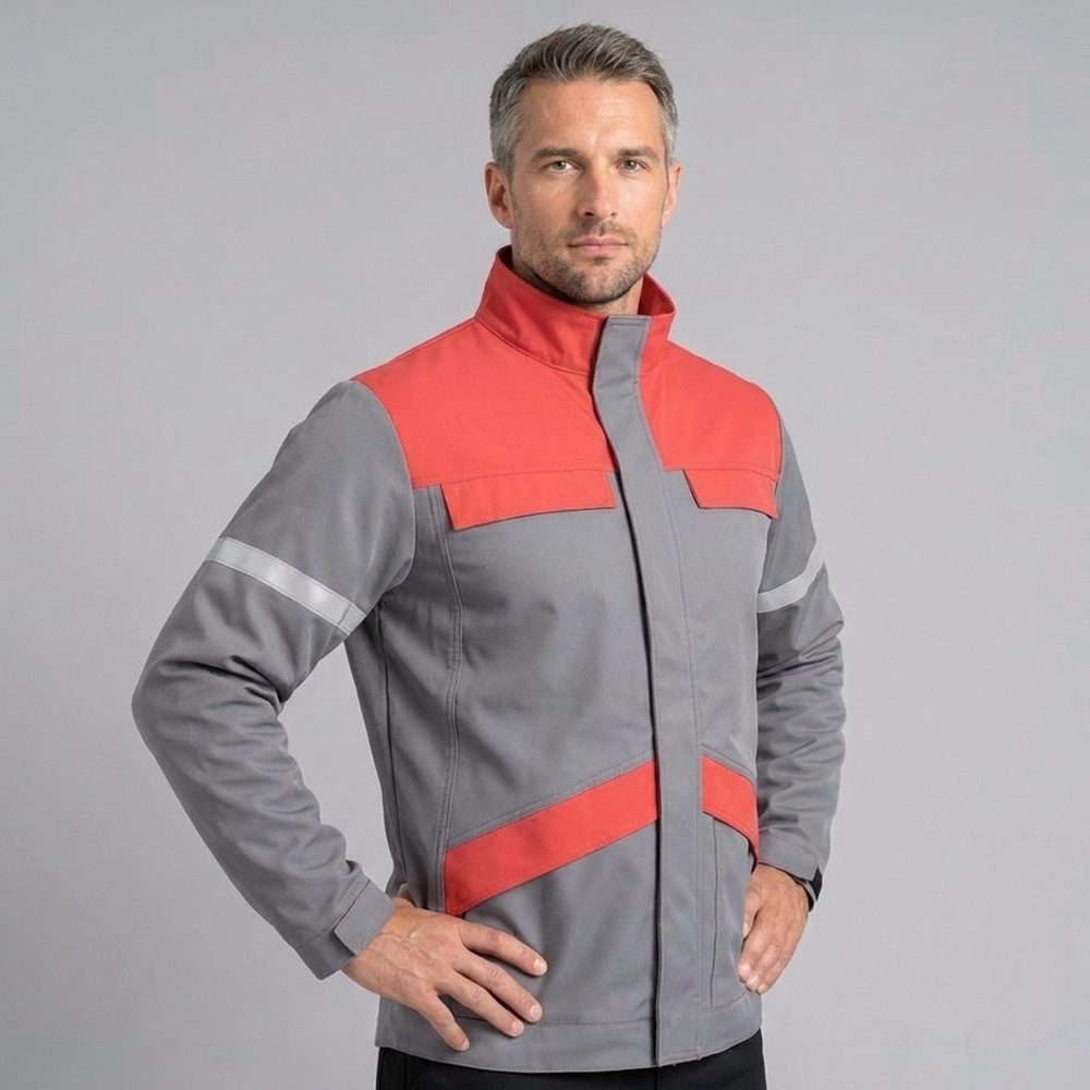 Bluza robocza trudnopalna multinormowa Grom 3w1 — spawalnicza, kwasoodporna, antyelektrostatyczna ESD