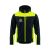 Kurtka softshell Comfort Plus z nadrukiem logo firmy — z kapturem, czarna z żółtymi wstawkami