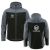 Kurtka softshell Comfort Plus z nadrukiem logo firmy — z kapturem, szaro-czarna