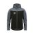 Kurtka softshell Comfort Plus z nadrukiem logo firmy — z kapturem, szaro-czarna