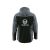 Kurtka softshell Comfort Plus z nadrukiem logo firmy — z kapturem, szaro-czarna