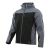 Kurtka softshell Comfort Plus z nadrukiem logo firmy — z kapturem, szaro-czarna