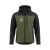 Kurtka softshell Comfort Plus z nadrukiem logo firmy — z kapturem, oliwkowo-czarna
