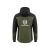 Kurtka softshell Comfort Plus z nadrukiem logo firmy — z kapturem, oliwkowo-czarna