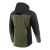 Kurtka softshell Comfort Plus z nadrukiem logo firmy — z kapturem, oliwkowo-czarna