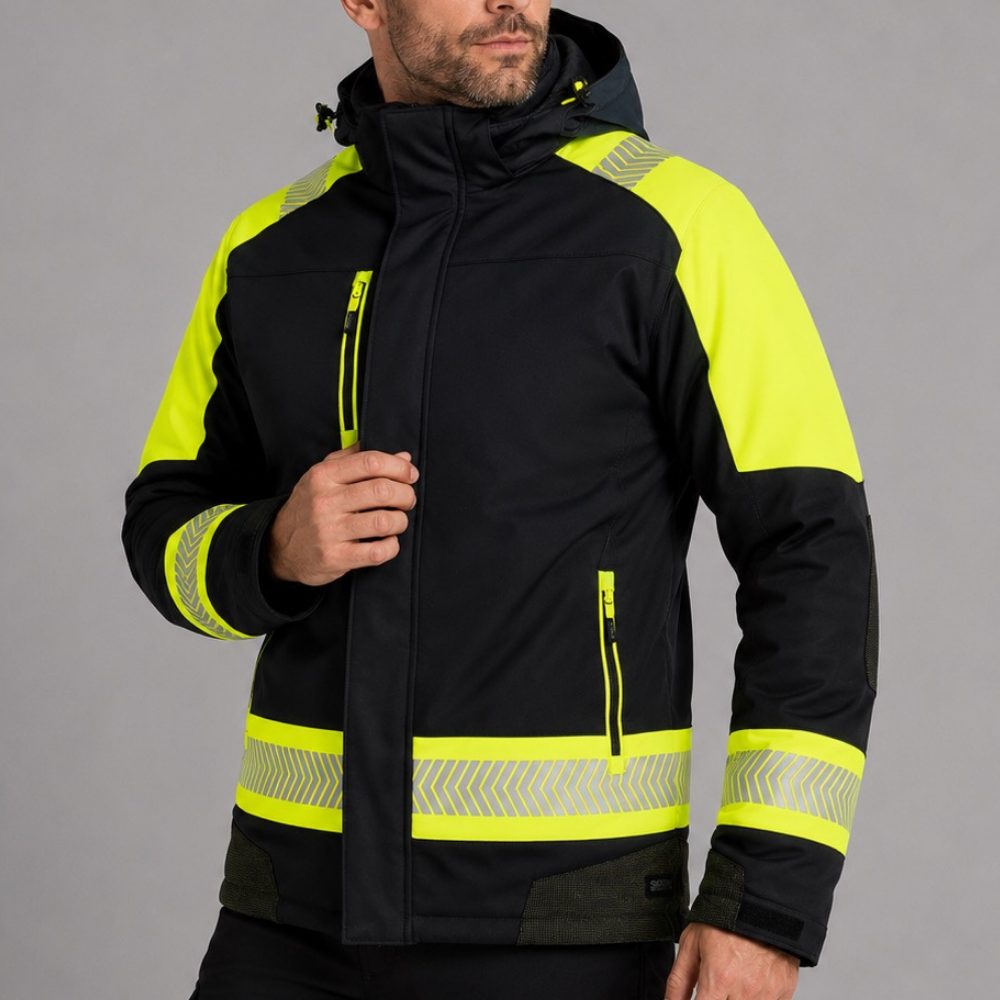 Kurtka robocza zimowa ocieplana 3-warstwowa — Comfort Neo Winter softshell polar rip-stop 8000 mm