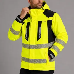 Kurtka robocza zimowa odblaskowa EN ISO 20471 Klasa 3 — Drogowiec Comfort Winter ocieplana 10 000 mm EN 343