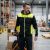 Bluza robocza z kapturem rozpinana Comfort Plus — dresowa 350 g/m², czarno-żółta