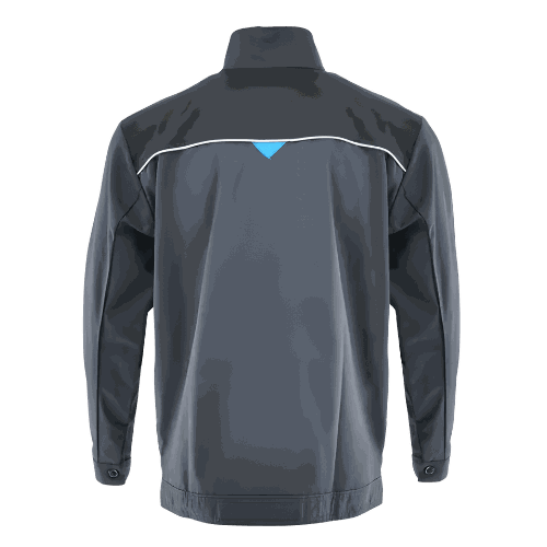 Bluza robocza rip-stop Rambo — szara z niebieskimi wstawkami, 230 g/m², 4 kieszenie