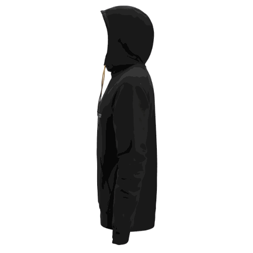 Bluza robocza z kapturem Snickers 2894 — czarna, bawełniana interlock 280 g/m², kieszeń kangurka