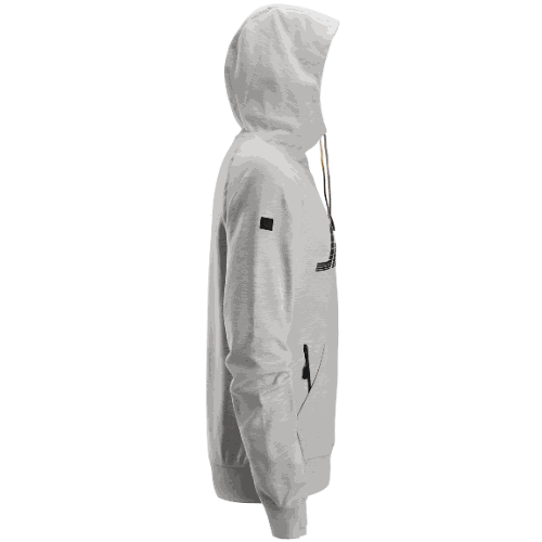 Bluza robocza z kapturem Snickers 2894 — szara, bawełniana interlock 280 g/m², kieszeń kangurka