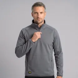 Polar roboczy z krótkim zamkiem Snickers 8421 Polartec® Shed Less — szara, 160 g/m², z recyklingu
