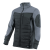Bluza robocza hybrydowa Comfort Plus — pikowana z ociepleniem, stretch, czarno-szara