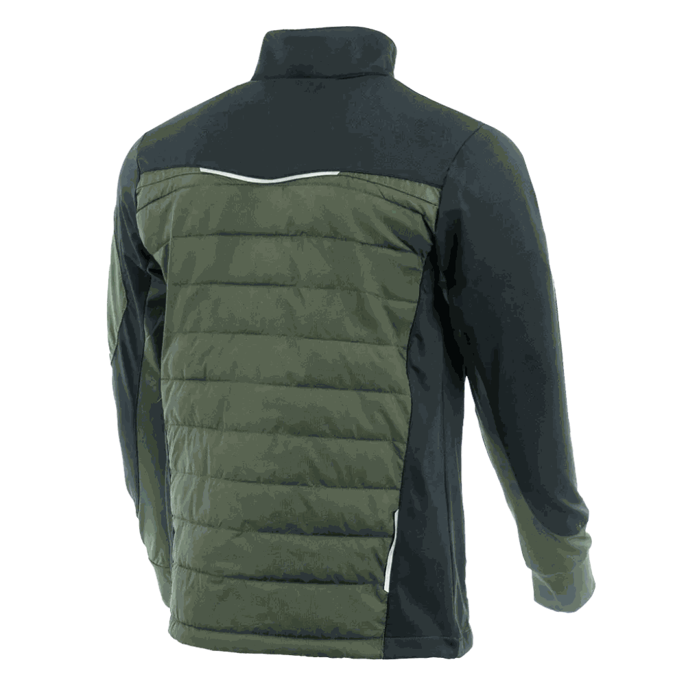 Bluza robocza hybrydowa Comfort Plus — pikowana z ociepleniem, stretch, oliwkowo-czarna
