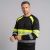 Bluza robocza 957 z polarem — wkładana przez głowę, czarna z żółtymi wstawkami i odblaskami