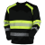 Bluza robocza 957 z polarem — wkładana przez głowę, czarna z żółtymi wstawkami i odblaskami