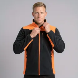 Polar roboczy Comfort Plus czarno-pomarańczowy — ciepły 350 g/m², zamek z osłoną, 3 kieszenie