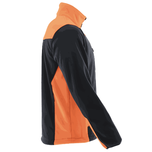 Polar roboczy Comfort Plus czarno-pomarańczowy — ciepły 350 g/m², zamek z osłoną, 3 kieszenie