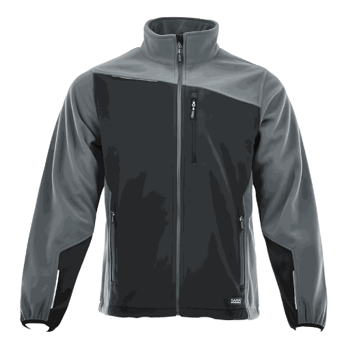 Polar roboczy Comfort Plus szaro-czarny — ciepły 350 g/m², zamek z osłoną, 3 kieszenie