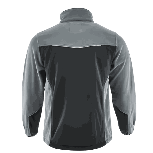 Polar roboczy Comfort Plus szaro-czarny — ciepły 350 g/m², zamek z osłoną, 3 kieszenie