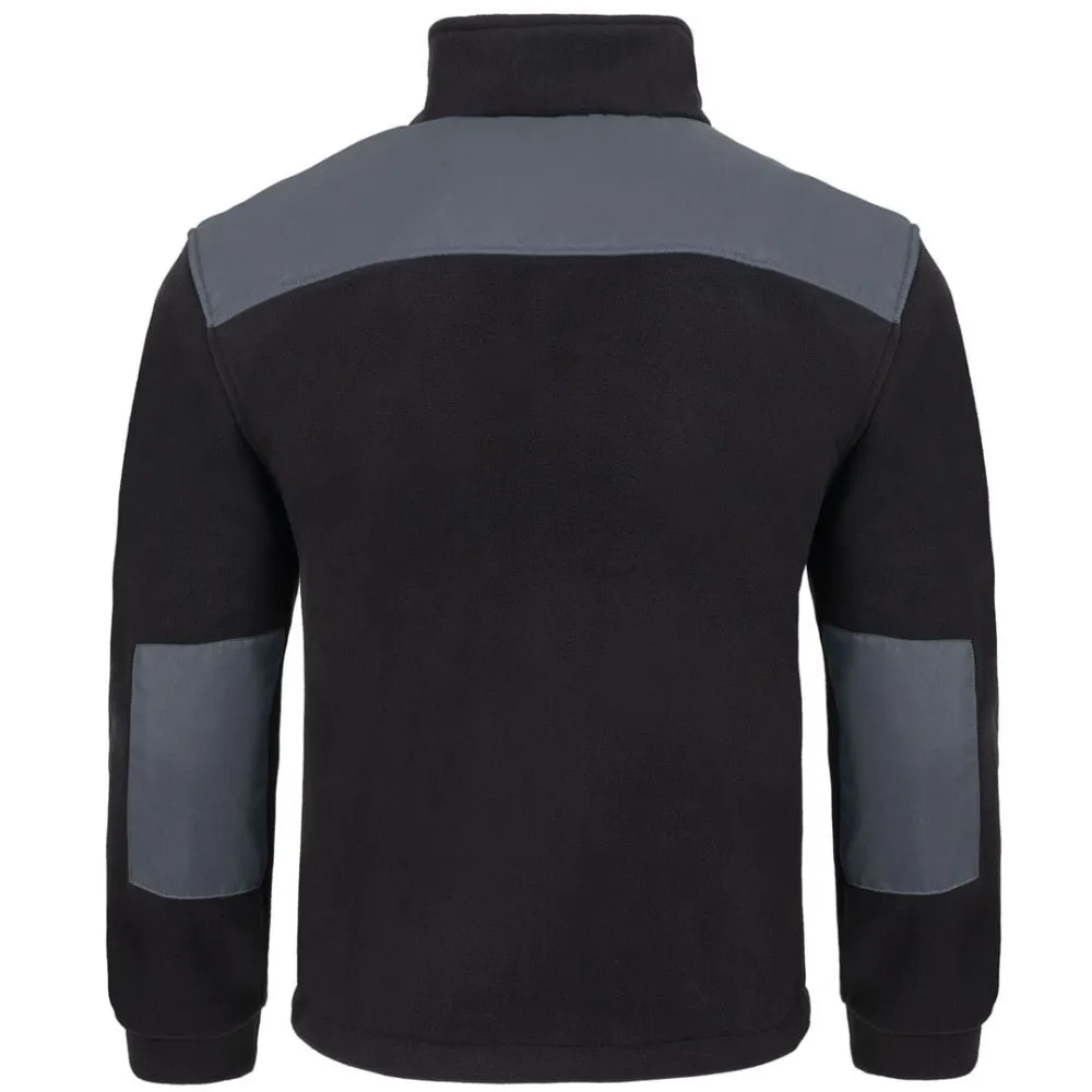 Polar roboczy JHK FLRA 340 czarny z szarym — gruby 350 g/m², antypilingowy, wzmocnienia