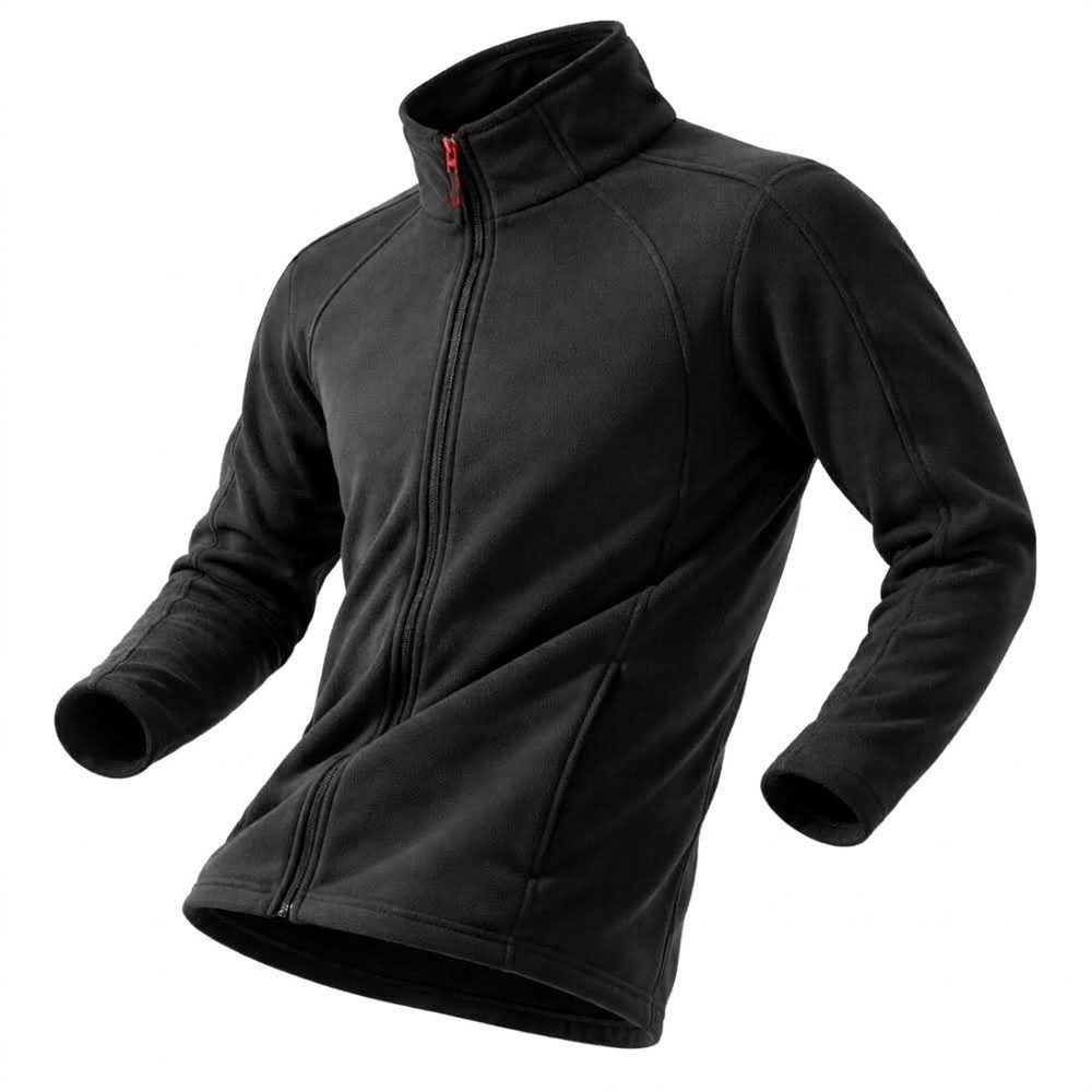 Kurtka polarowa robocza Engelbert Strauss dryplexx® micro — czarna, lekki mikropolar