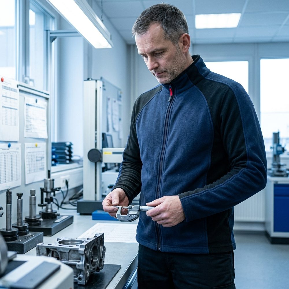 Kurtka polarowa robocza Engelbert Strauss dryplexx® micro — granatowo-czarna, lekki mikropolar