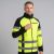 Polar roboczy odblaskowy Sniper — fluo żółty z czarnym, 300 g/m², taśmy odblaskowe