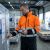 Polar roboczy fluorescencyjny SLIM Refus — pomarańczowy z pasami odblaskowymi, 300 g/m²
