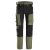 Spodnie robocze stretch Snickers 6318 — khaki-czarne, 4-way stretch Sorona®, CORDURA®, EN 14404