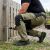 Spodnie robocze stretch Snickers 6318 — khaki-czarne, 4-way stretch Sorona®, CORDURA®, EN 14404