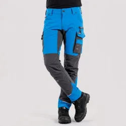Spodnie robocze elastyczne Motionflex — niebiesko-grafitowe, nylon stretch 235 g/m², ultralekkie
