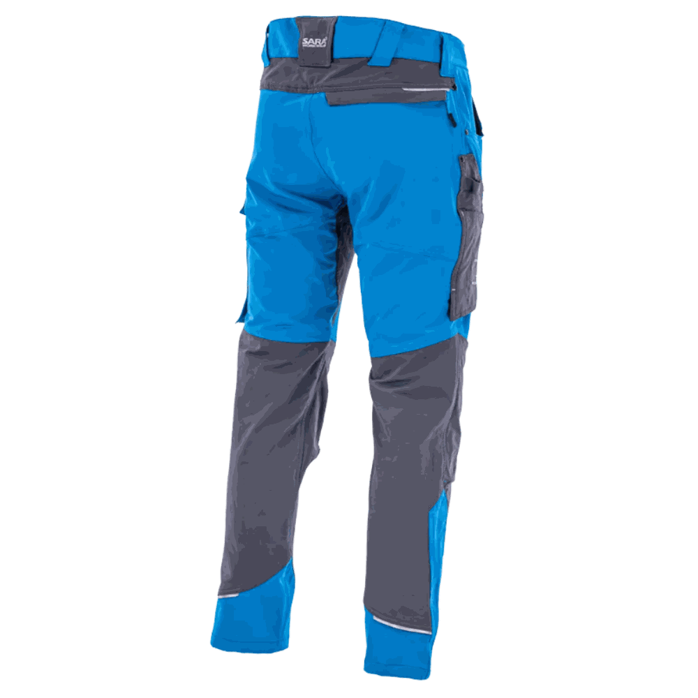 Spodnie robocze elastyczne Motionflex — niebiesko-grafitowe, nylon stretch 235 g/m², ultralekkie