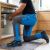 Spodnie robocze elastyczne Motionflex — niebiesko-grafitowe, nylon stretch 235 g/m², ultralekkie