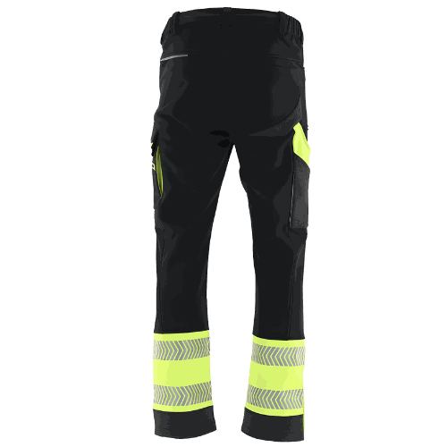 Spodnie robocze zimowe ocieplane Comfort Neo Winter — czarno-żółte, softshell 3-warstwowy 8000 mm