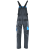 Ogrodniczki robocze rip-stop Rambo — szaro-niebieskie, 230 g/m², cordura, kieszenie na nakolanniki