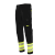 Spodnie robocze elastyczne Actiflex Neo — czarne z żółtymi wstawkami hi-vis, stretch 250 g/m², taśmy 5 cm