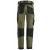 Spodnie robocze Snickers 6903 FlexiWork z paskiem — khaki-czarne, lekkie 200 g/m², CORDURA®, KneeGuard®