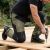 Spodnie robocze Snickers 6903 FlexiWork z paskiem — khaki-czarne, lekkie 200 g/m², CORDURA®, KneeGuard®