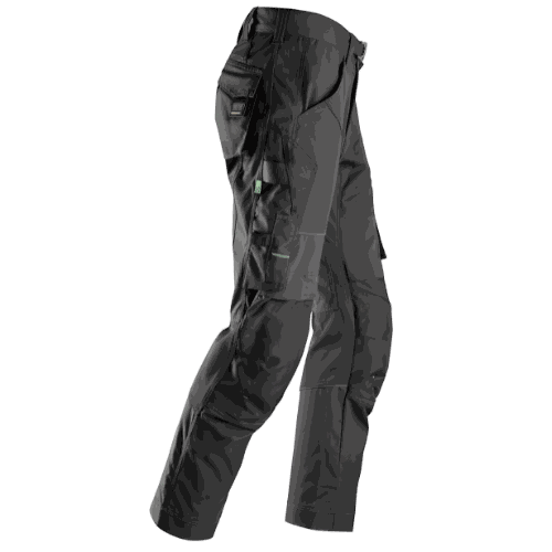 Spodnie robocze Snickers 6903 FlexiWork z paskiem — czarne, lekkie 200 g/m², CORDURA®, KneeGuard®
