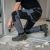 Spodnie robocze stretch slim fit Snickers 6341 — szaro-czarne, 251 g/m², CORDURA®, KneeGuard™ EN 14404