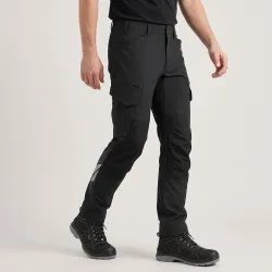 Spodnie robocze elastyczne Mascot 18079 Ultimate Stretch — czarne, kieszenie na nakolanniki CORDURA®